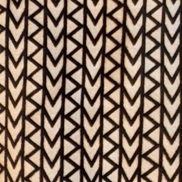 MICHAEL KORS Collection Cream Brown MK Monogram Leather Pencil Vintage Skirt _10 - Picture 5 of 6